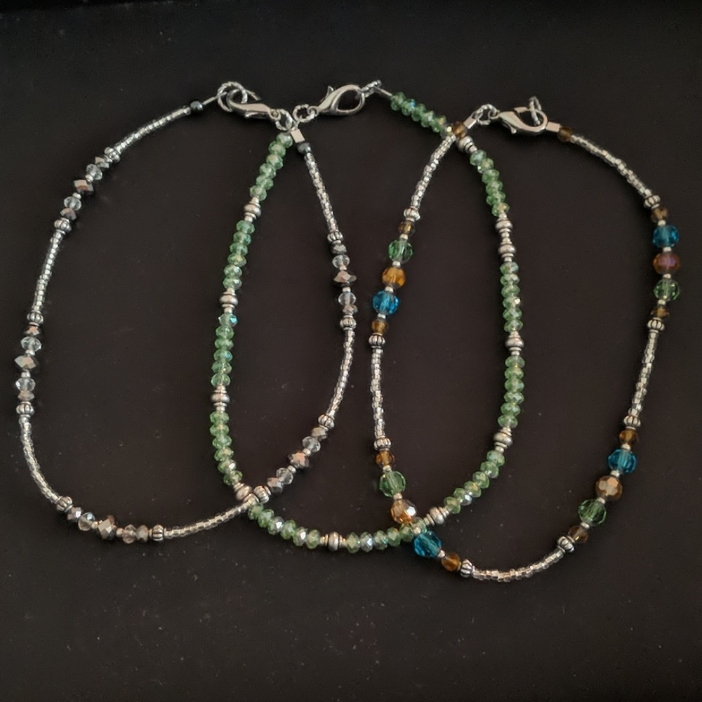 Lot of 3 plus size ankle bracelets